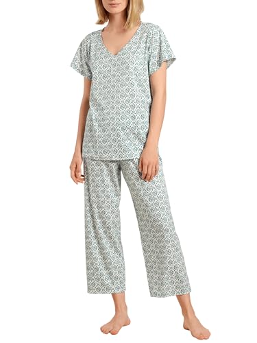 Calida Damen Garden Nights Pyjamaset, Nevada Green, 44-46 EU