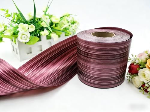 4 Inch Red Ti Leaf Satin Ribbon - 50 Yards Waterproof Floral Ribbon for Bouquets Wedding Arrangements Gift Wrapping Outdoor Decor - Thick Poly Satin Florist Supplies (Red 4inch)