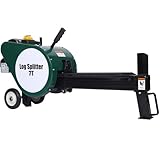 Portable 7-Ton Electric Log Splitter with Double Flywheel – 2HP, 16A Horizontal Firewood Splitting Machine