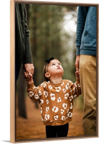 CANVAS ON DEMAND Framed Custom Canvas Prints with your Photos, Personalized Picture of Family Friends Pets Anniverary 14x20
