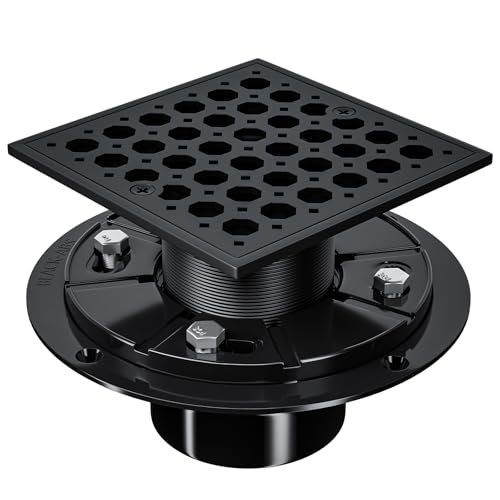 Image of Uni-Green 4 Inch Shower Floor Drain with Flange, Square Shower Drain kit