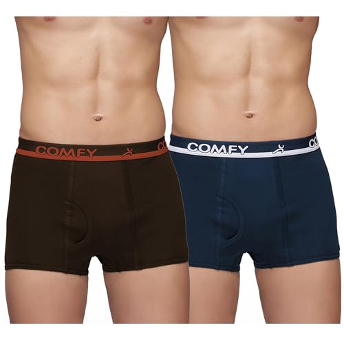 Image of Amul Comfy Men's Trunk Underwear | Soft Outer Elastic | Soft Waistband | Breathable Comfortable Innerwear | Pack of 2 | Color May Vary