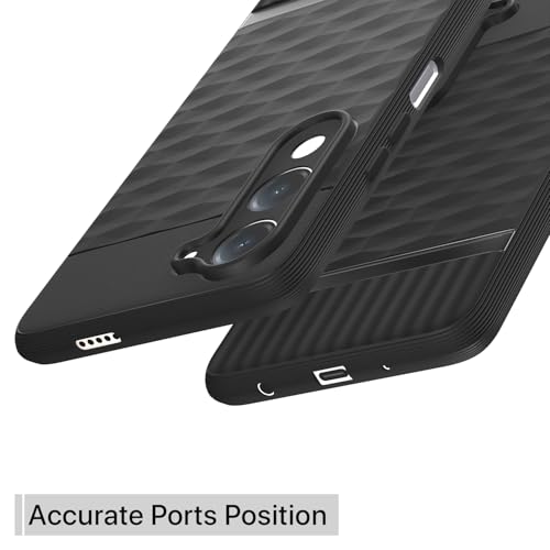 Image of Pikkme Back Cover for iQoo Z10 lite 5G / Vivo T4 lite 5G / Y19 5G / Y19e / Y04 4G / Y29s 5G Camera Protection 3D Hexa Cube Design Silicone Protective Bumper Case (Black)