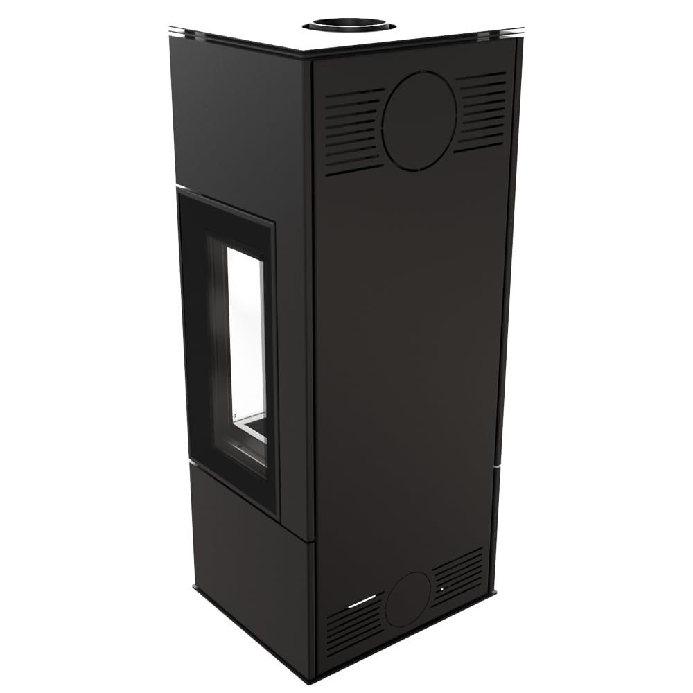 KRATKI Stufa a legna in acciaio THOR 8 kW Ø150 A+ 83% di efficienza termica