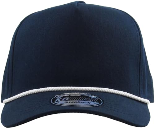 Image of KBETHOS Pro Style 5 Panel Rope Baseball Cap with Adjustable Snapback