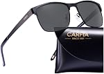 CARFIA Lunettes de soleil pour hommes en métal polarisé UV Protection pour la conduite de la pêche Randonnées à l'usage quotidien CA5225
