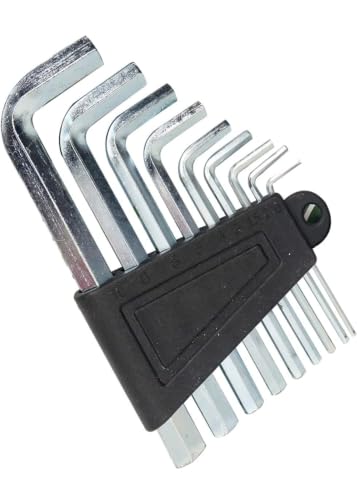 Image of Hex Key Wrench Set, 9-Piece Allen Wrench Set 1.5mm-10mm, Chrome Vanadium Steel L-Shaped Hex Keys for Bike, Furniture, Car & Home Repair