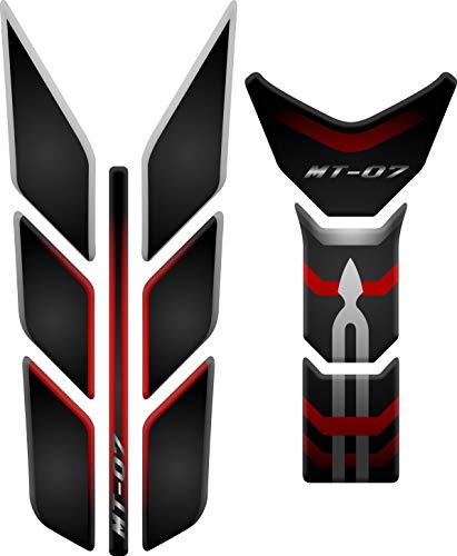 Tankpad protège-réservoir 3D rouge pour moto Yamaha MT-07 2018-2020