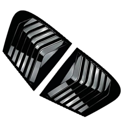 Persiennes de fenêtre latérale en noir brillant au fini miroir pour F20