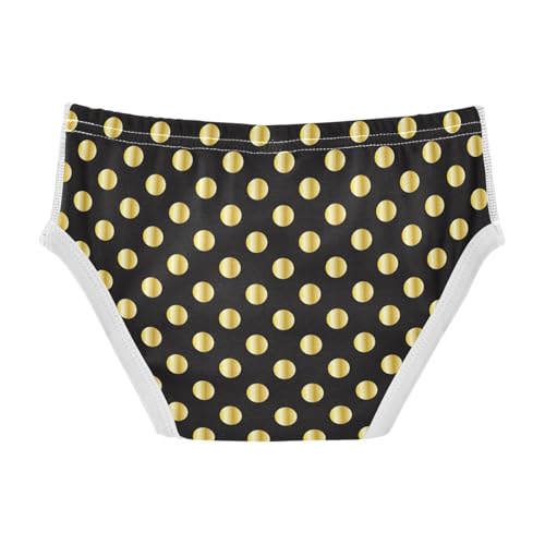 ODAWA Gold Polka Dot Black Boys Cotton Briefs Toddler Boy Cotton Underwear Size 6 Boys Underwear2