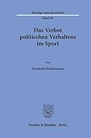 Das Verbot Politischen Verhaltens Im Sport 3428187989 Book Cover