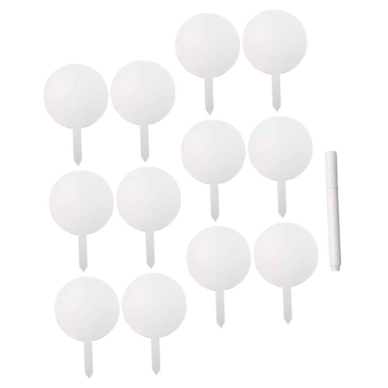 Supvox 48stücke Pflanzenetiketten Acryl Mit Stift Wiederverwendbare Gartenmarkierungen Für Blumen Kräuter Und Sukkulenten Einfach Zu Beschriften Und Langlebig