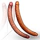 Leyuye 40cm Extra Long Doppeldildo Flexibler Realistischer Penis Dildo für Lesbische Männer Paare, Gay Anal G Punkt Stimulation Weich Doppelschicht Silikon Dildo Extreme Sexspielzeug(Fleischfarbe)