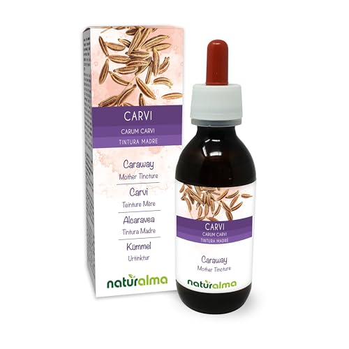 Alcaravea o Comino de prado (Carum carvi) frutos Tintura Madre sin alcohol Naturalma - Extracto líquido gotas 120 ml - Complemento alimenticio - Vegano
