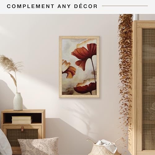 MCS Studio Gallery 14x22 Poster Frame Natural Woodgrain, Vertical & Horizontal Wall Hanging Large Picture Frame for Photos, Posters & Art Prints (1-Pack)
