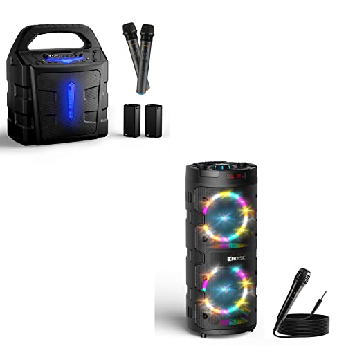 Earise T65 Portable Pa System With 2 Rechargeable Batteries, 30W Powerful Nonstop Playing Speaker + M62 Party Speaker With Dual Subwoofers & Tws Pairing #TOP16