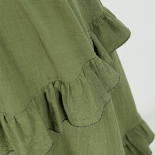 Image of Women's Renaissance Skirt Pirate High-Low Ruffle Maxi Skirts