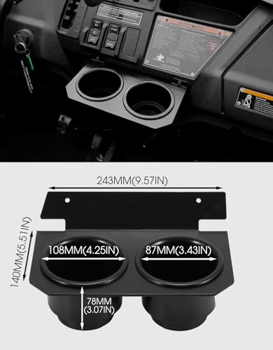 Soporte portavasos para Honda Pioneer 1000 hasta 2025 miniatura 5