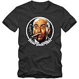 Shirt Happenz Louis de Funès Premium-Herrenshirt | Gendarm von Saint Tropez | Fantomas | Fanshirt | Tee, Farbe:Dunkelgrau (Dark Grey L190);Größe:XL