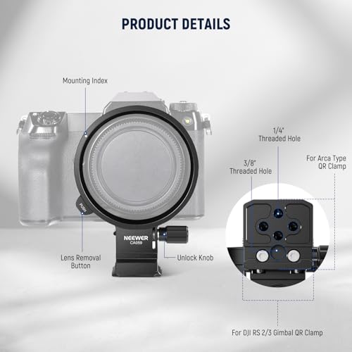 image for NEEWER Rotatable Collar Mount Plate for Fujifilm GFX100 II 100S 50S II