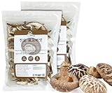 ANOGNAM Getrocknete Shiitake Pilze in Scheiben 100g x 2er Set | Intensives Umami-Aroma | Wiederverschließbar | Vielseitig für Suppen, Eintöpfe & Wok-Gerichte