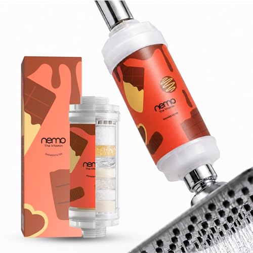 Image of NEMO Vitamin Shower Filter (Melting Chocolate) | Made in South Korea | Vitamin C + Glycerin Enriched | For Soft Skin & Smooth Hair | Advanced Chlorine & Rust Removal | De-stress with Aromatherapy
