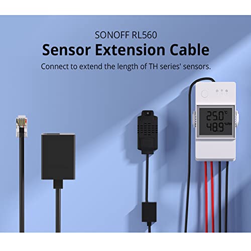 SONOFF Sensor Extension Cable RL560 Smart Temperature and Humidity Monitoring Switch, black - Image 2