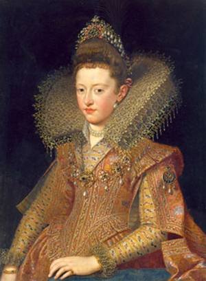 Peinture à l'huile sur toile, portrait classique Margherita Gonzaga Pourbus 30x36