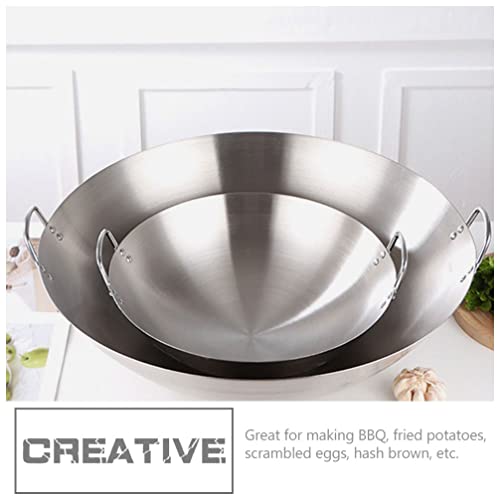 Zerodeko Wok De Aço Inoxidável Frigideira De Aço Carbono Panela De Paella Panela De Reaquecimento Co