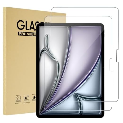 ProCase Pellicola iPad Air 13 Pollici (M2) 2024, Vetro Temperato per iPad Air 13" (Modello:A2898 A2899 A2900), Anti Graffio,Durezza 9H -2 Pezzi