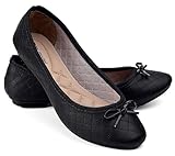 Sapatilha feminina macia confortável flexível M50 (PRETO, BR, Adulto, Numérico, 39)