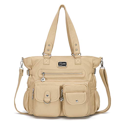 KL928 sac à main sac à bandoulière sac à bandoulière sac à bandoulière sacs de dames brut pour les femmes Sac pour femme PU cuir PU Sac à main avec de nombreuses (beige) Cover