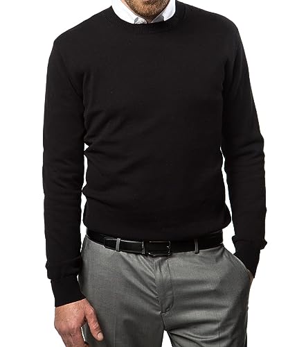 Marino Cotton Sweaters for Men - Lightweight Crewneck Men’s Pullover