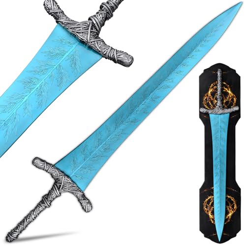 sanshimoxing 41'' Dark Moon Greatsword Metal Sword Embossed Pattern 1:1 Replica Sword Moonlight Greatsword Dark Moon Sword Suitable for Cosplay Collection Decoration not Sharp