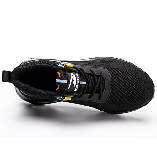 Image of XUNRUO Safety Work Shoes for Mens Womens,Steel Toe Lightweight Sneakers | Steel toe Athletic Footwear,all-day Comfort and Breathable . Ideal for Construction, warehouse,Carpenter and Industrial jobs.