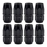 EVIL ENERGY 6AN Hose End Fitting Straight Swivel for CPE Braided Hose Black 8PCS