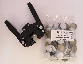 The Red Beauty Bottle Capper with White Oxygen Barrier Crown Caps-144 Count