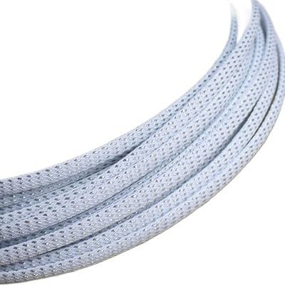 wire loom Fundas Para Cables, 3/4/6/8/10/12/16/18/20/25/30mm, De Color Blanco Y Plateado, PET, 3 Cables Densos De Piel De Serpiente, Malla De Alambre De Nailon, Envoltura En Espiral wire loom tubing (