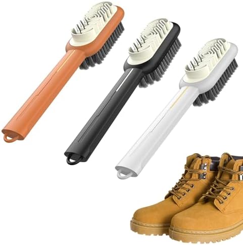 2-in-1 Suede Shoe Brush - Double-Sided Nubuck Cleaner & Rubber Eraser for Effective Suede Care, Long Handle Design for Easy Cleaning & Maintenance of Footwear