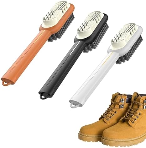 Double-Sided Suede Shoe Brush & Nubuck Cleaner with Long Handle - Rubber Eraser Shoe Care Kit for Suede and Velvet Maintenance, Perfect for Shoe Lovers