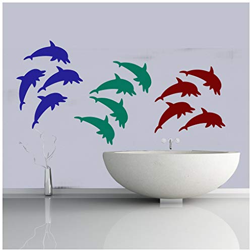 azutura Dolphin Under The Sea Wall Sticker Pack Royal Blue