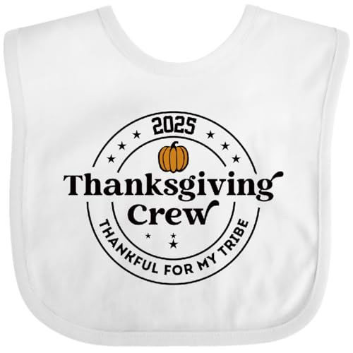 inktastic 2025 Thanksgiving Crew - Thankful for My Tribe Baby Bib