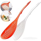 FFUWERG Colander Strainer Sifter Soup Ladle, Large Scoop Draining Pasta Strainer Slotted Spoon Strai