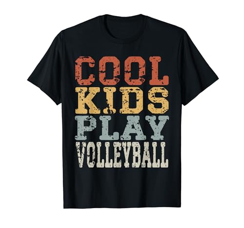 Cool Kids Play Voleibol Retro Vintage Statement Voleibol Camiseta