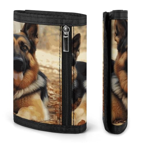 Wallet for Men - Slim Trifold Wallet, German Shepherd Dog Money Clip, Coin Purse with 8 Credit Card Holder3