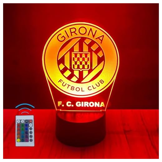 Riscko Lampara 3D Futbol Juguete de luz nocturna 3D, adecuado para la decoración del hogar de la habitación de los niños 16 cambios de color con control táctil y con mando (Girona)