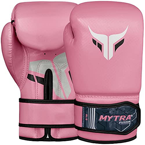 Mytra Fusion Boxing Gloves For Men, Women & Junior Training, Punching Bag, Sparring, Kickboxing, Fighting, Muay Thai, Bag Gloves (Pink, 4-Oz) #TOP1