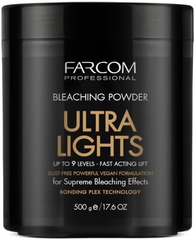 Farcom professional Bleaching Powder White 500 g | blondeerpoeder | tilt haren tot 9 ton | Ultra lights | extreem snel | stofvrij en veganistisch | blonderend wit Farcom professional Bleaching Powder White 500 g | blondeerpoeder | tilt haren tot 9 ton | Ultra lights | extreem snel | stofvrij en veganistisch | blonderend wit