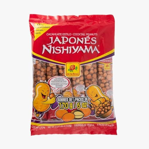 Cacahuate De La Rosa Estilo Japones Cocktail Japanese Peanuts 6 pockets (6 pckts) 2 Lbs