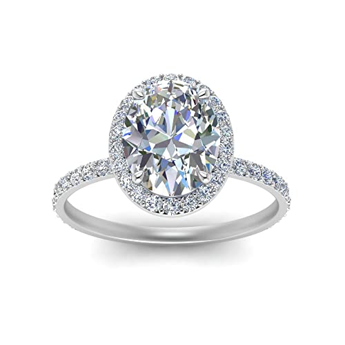 Image of Choose Your Gemstone Oval Halo Ring 925 Sterling Silver Oval Shape Halo Engagement Rings Gemstone Wedding Promise Gift Casual Wear Party Wear Daily Wear Office Wear US Size 4 to 12